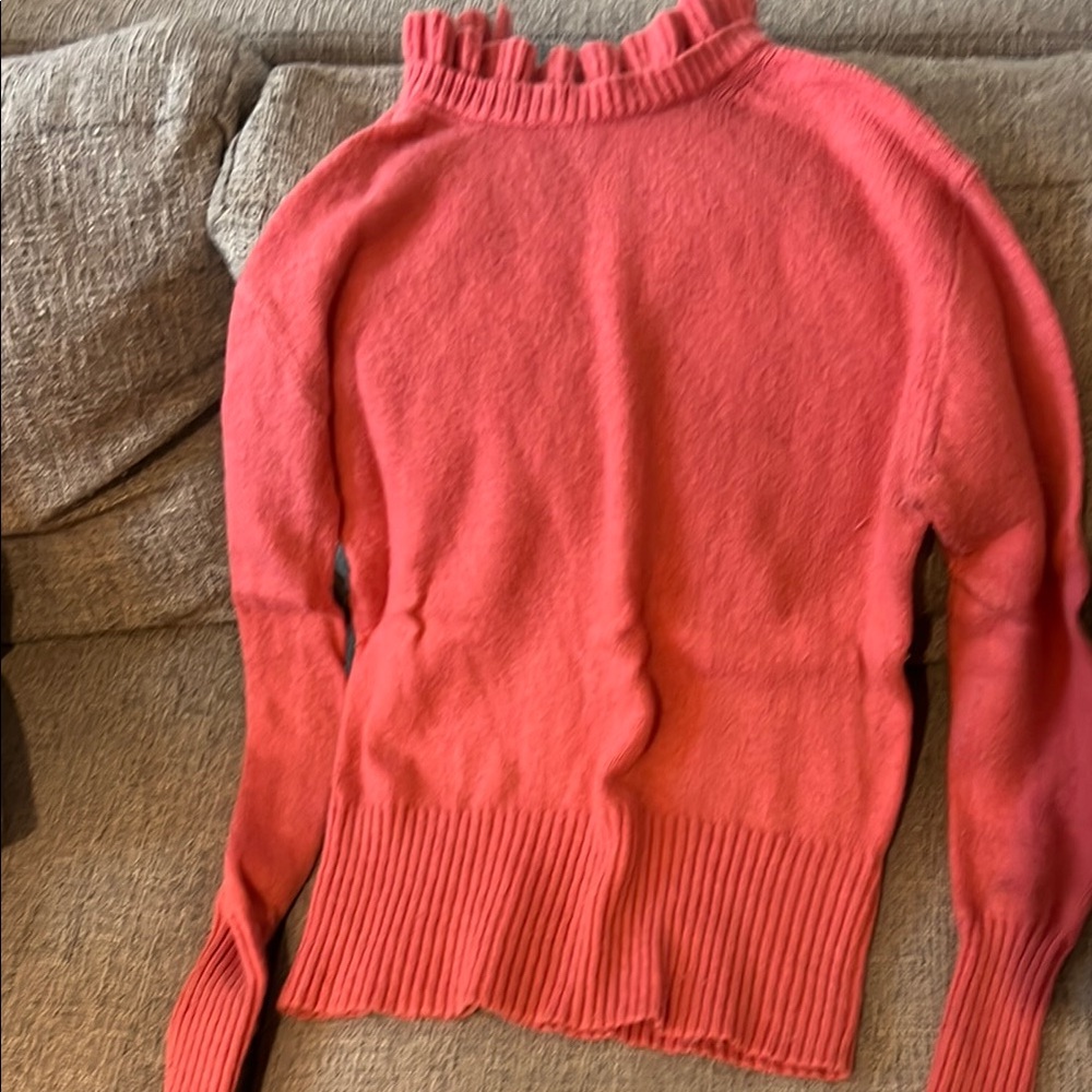 Women's J. Crew Ruffled Neck Sweater - Pink